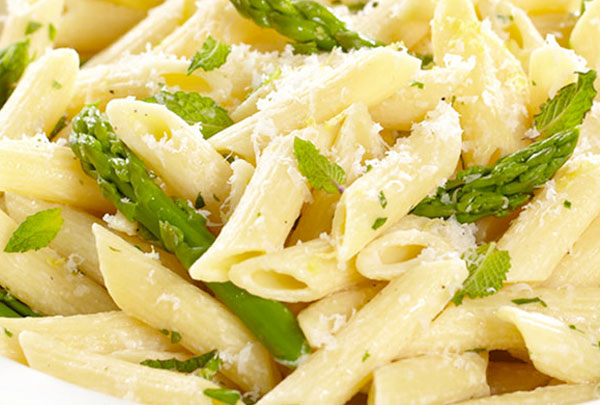 Asparagus Penne Carbonara