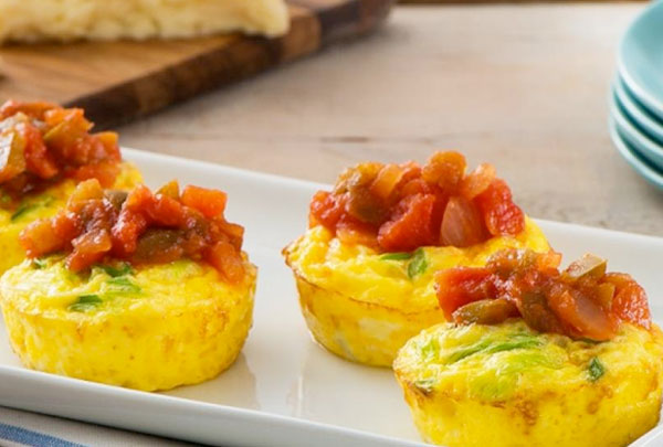 Muffin Tin Frittatas with Salsa