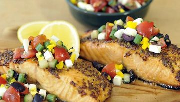 Cedar Plank Salmon with Niçoise Relish